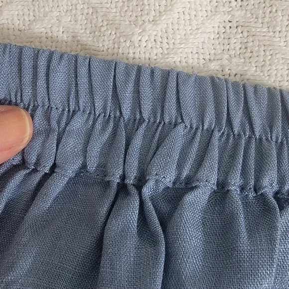 Lintico NWT Linen Relaxed Midi Skirt Marina Elastic Waist Cargo Pockets Size S - Picture 12 of 13